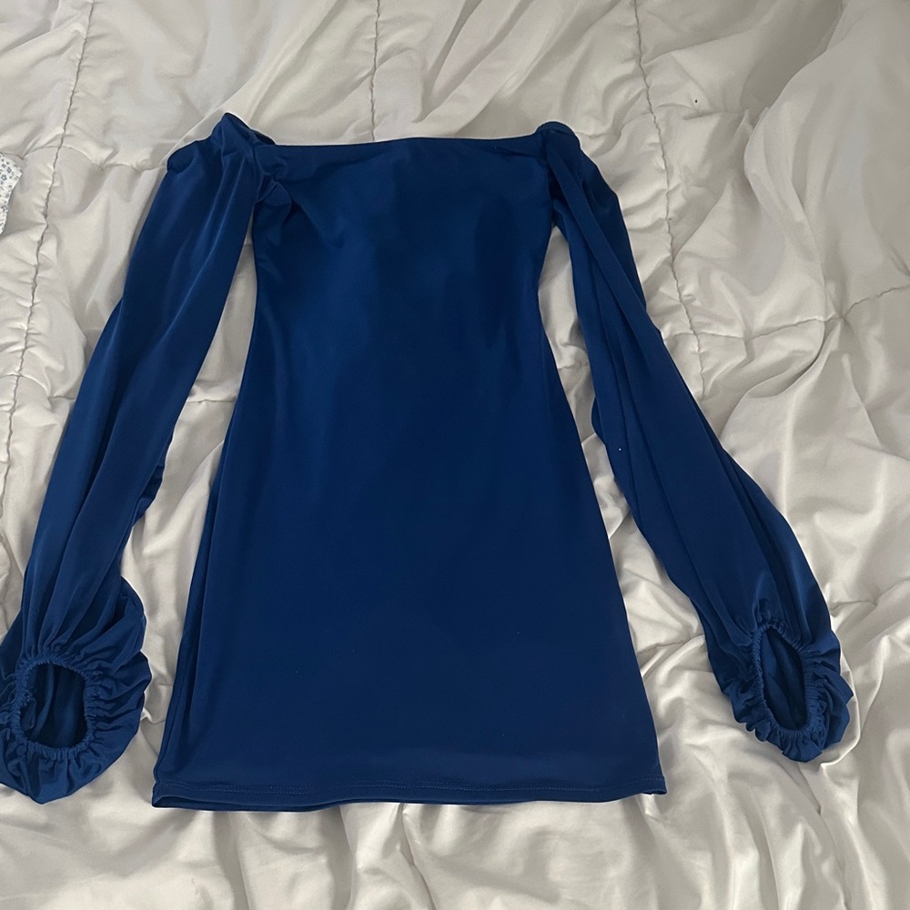 Lucy in the Sky Royal Blue Long Sleeve Dress